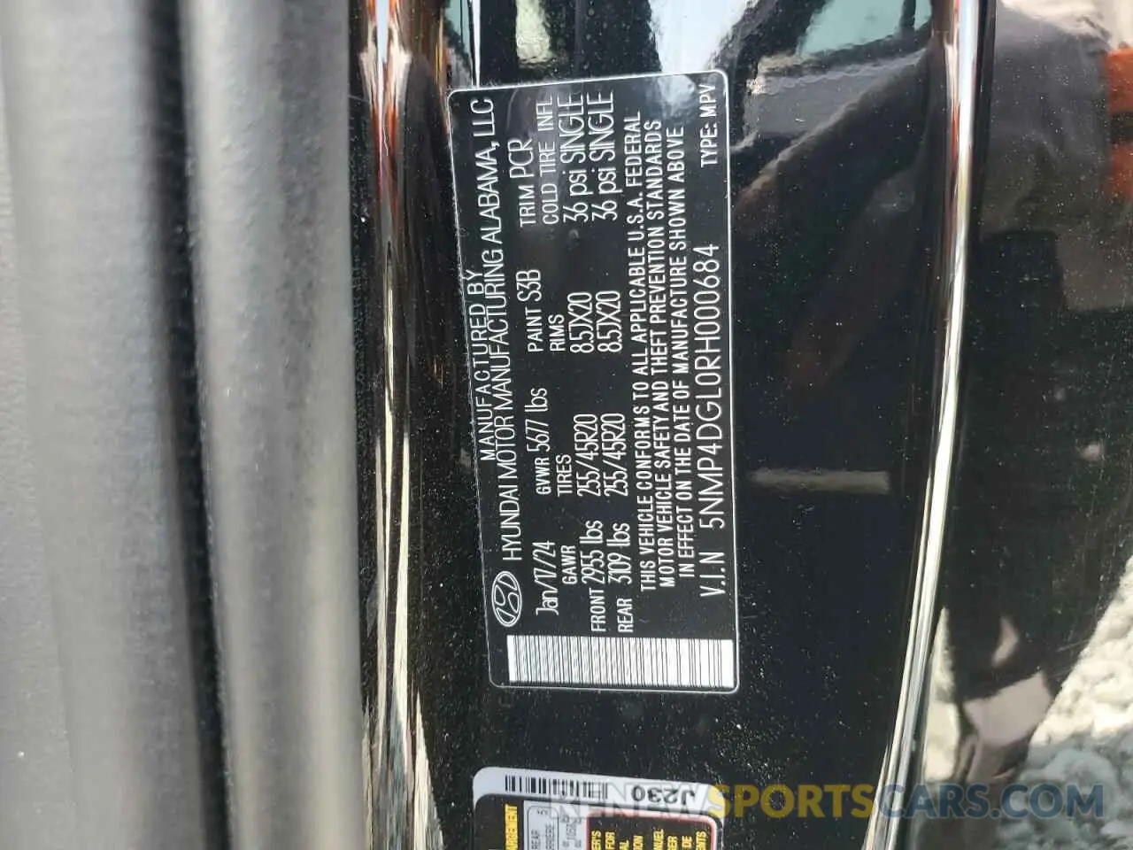 15 Photograph of a damaged car 5NMP4DGL0RH000684 HYUNDAI SANTA FE 2024