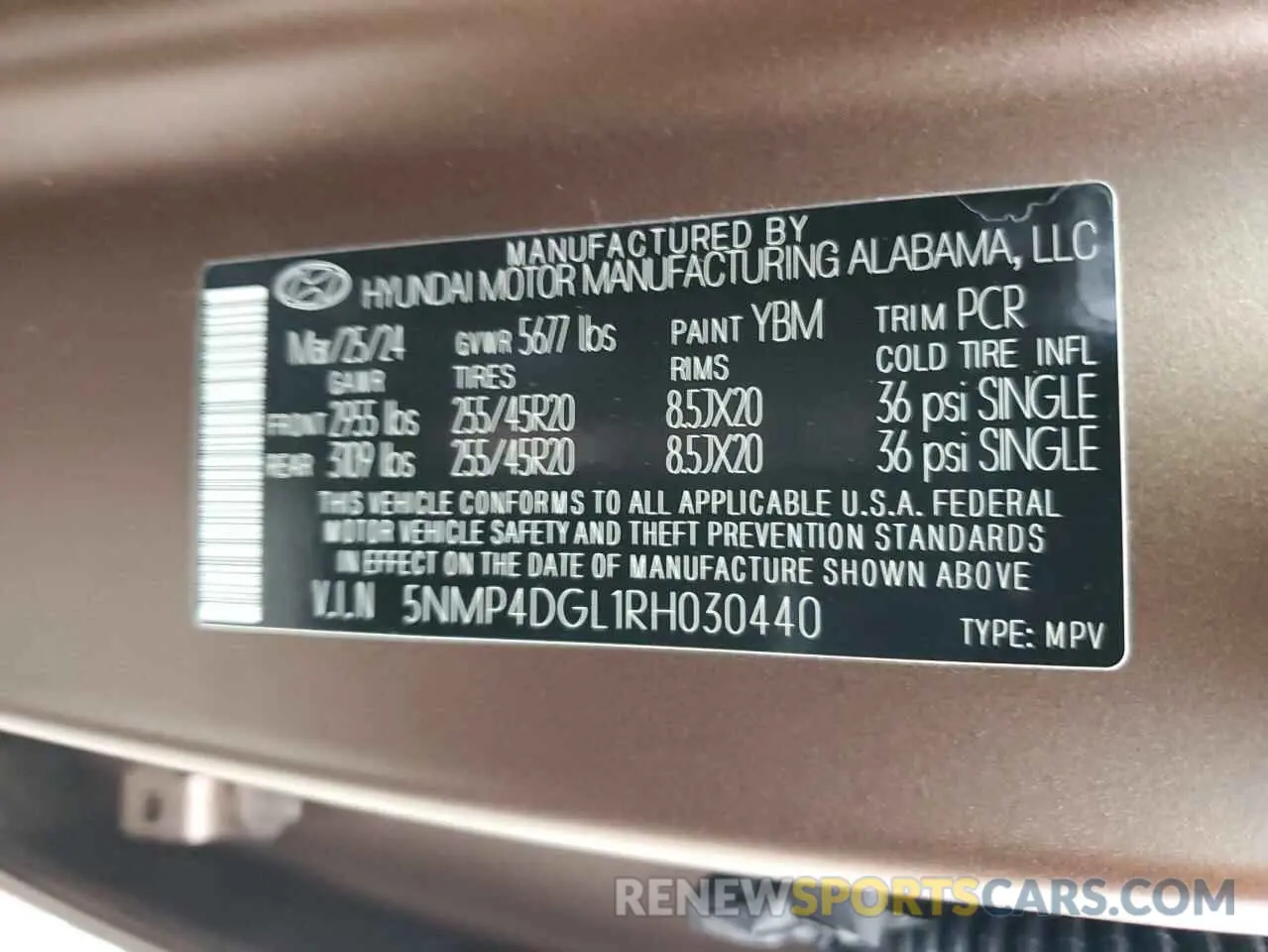 12 Photograph of a damaged car 5NMP4DGL1RH030440 HYUNDAI SANTA FE 2024