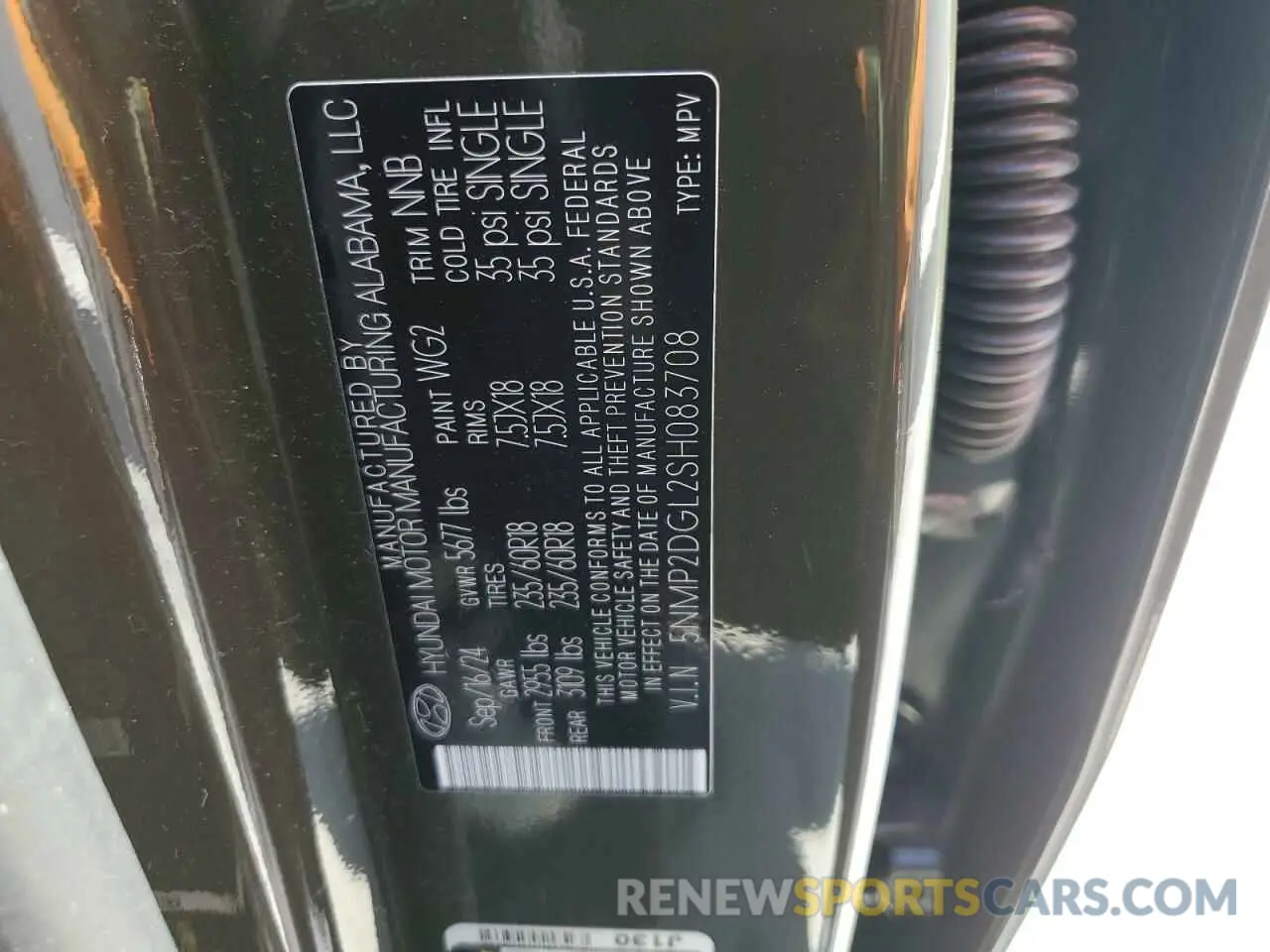 13 Photograph of a damaged car 5NMP2DGL2SH083708 HYUNDAI SANTA FE 2025