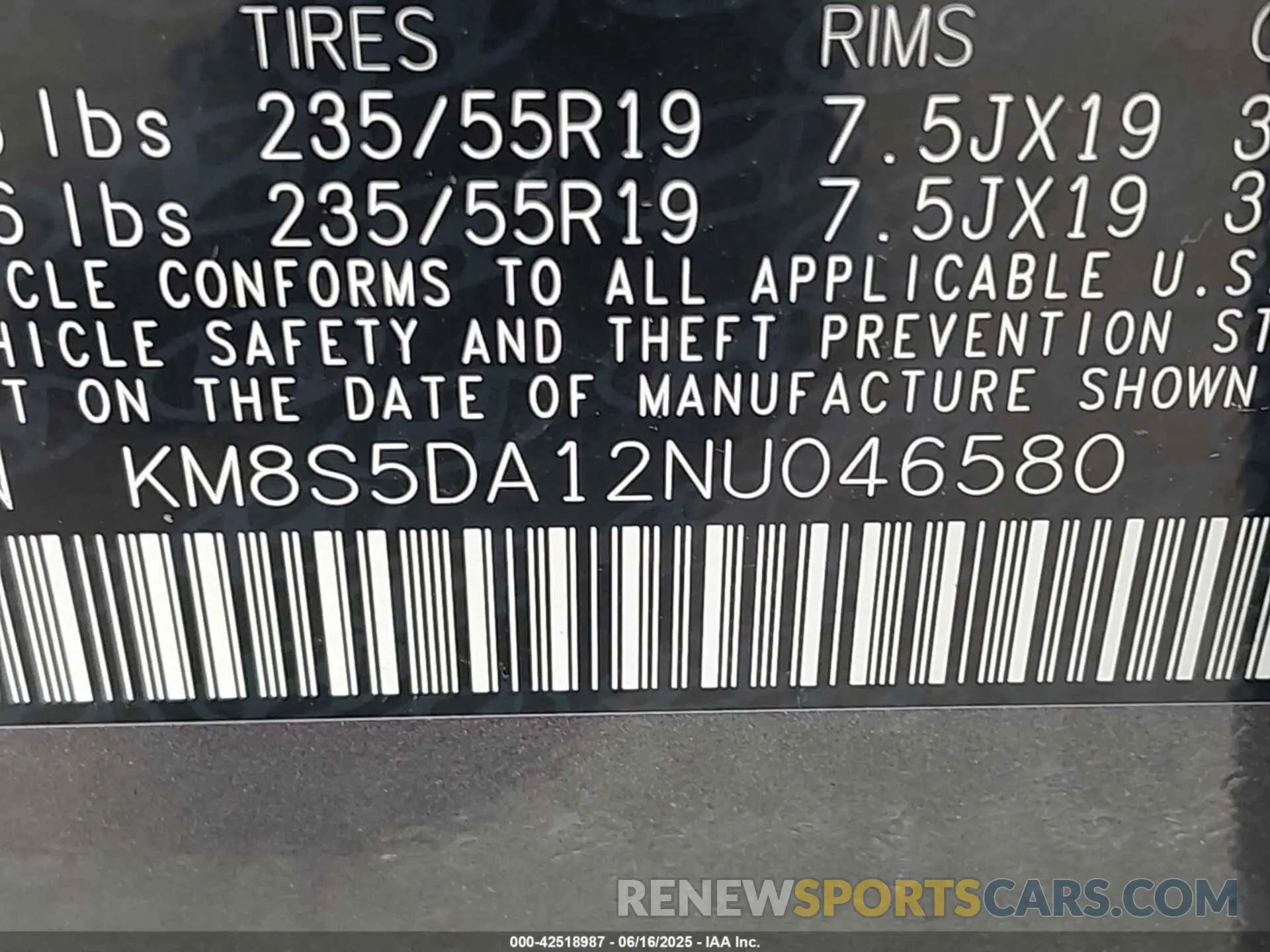 9 Photograph of a damaged car KM8S5DA12NU046580 HYUNDAI SANTA FE HYBRID 2022