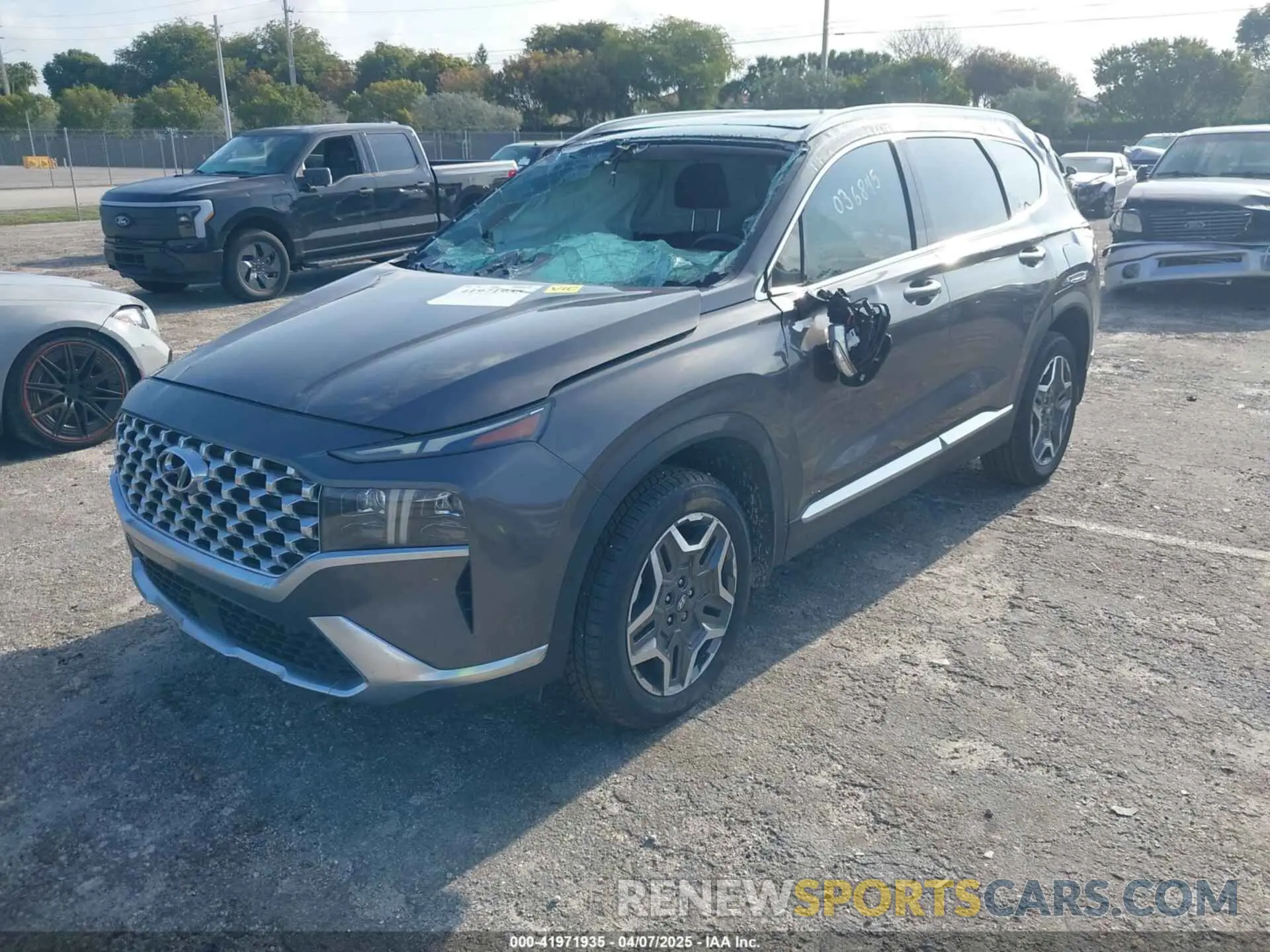 2 Photograph of a damaged car KM8S5DA16NU036845 HYUNDAI SANTA FE HYBRID 2022
