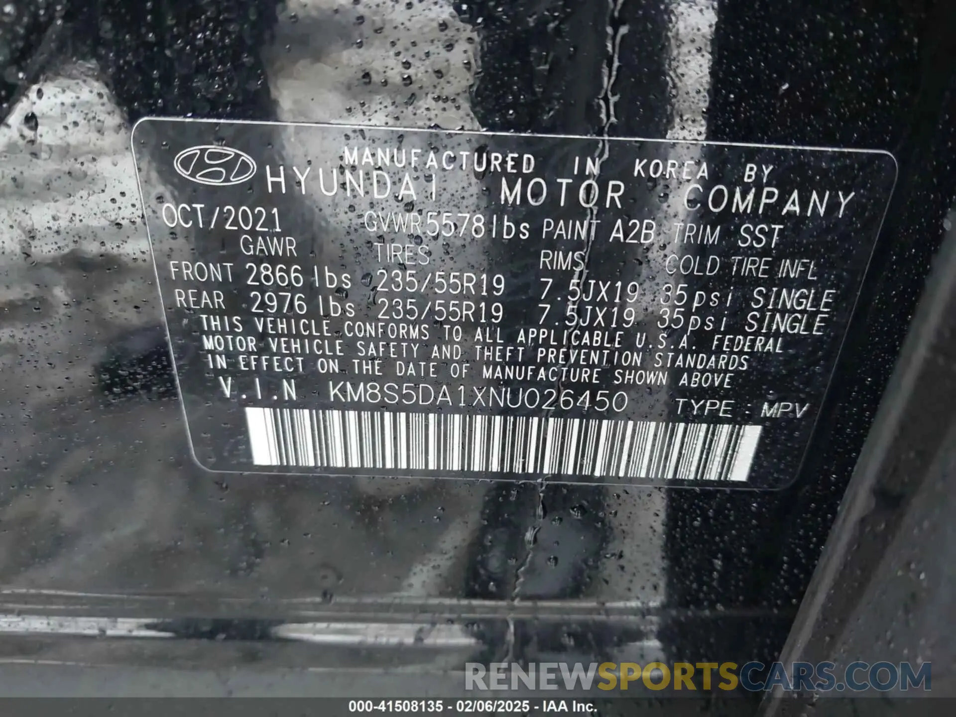9 Photograph of a damaged car KM8S5DA1XNU026450 HYUNDAI SANTA FE HYBRID 2022