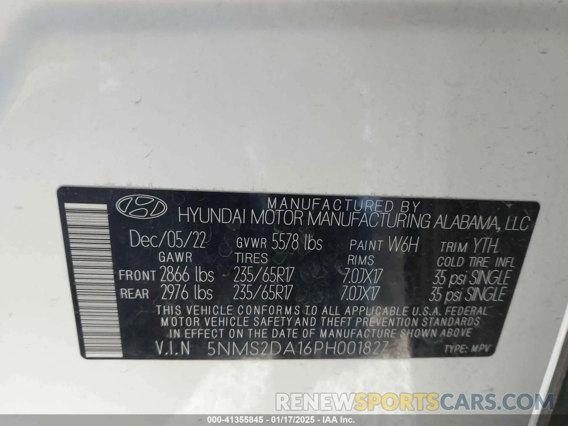 9 Photograph of a damaged car 5NMS2DA16PH001827 HYUNDAI SANTA FE HYBRID 2023