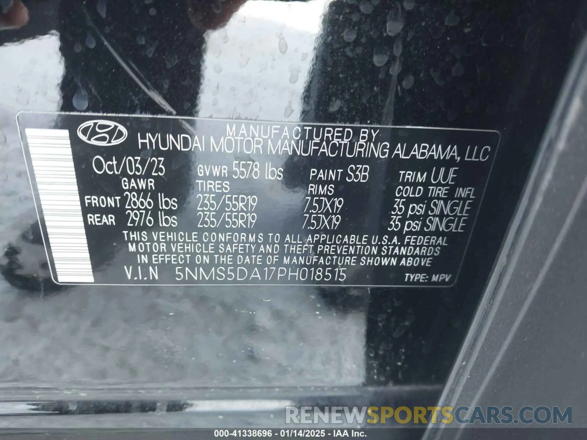 9 Photograph of a damaged car 5NMS5DA17PH018515 HYUNDAI SANTA FE HYBRID 2023