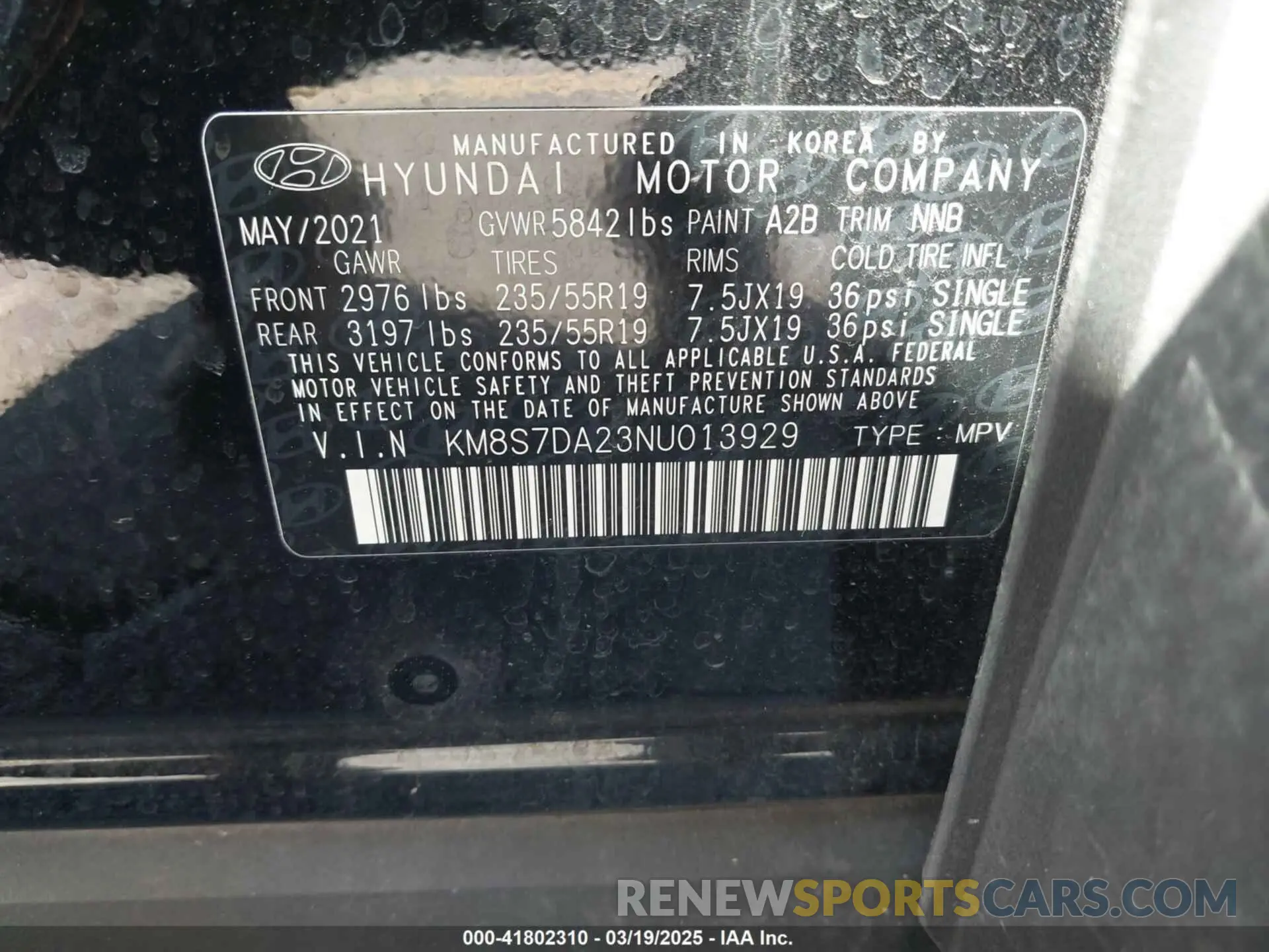 9 Photograph of a damaged car KM8S7DA23NU013929 HYUNDAI SANTA FE PLUG-IN HYBRID 2022