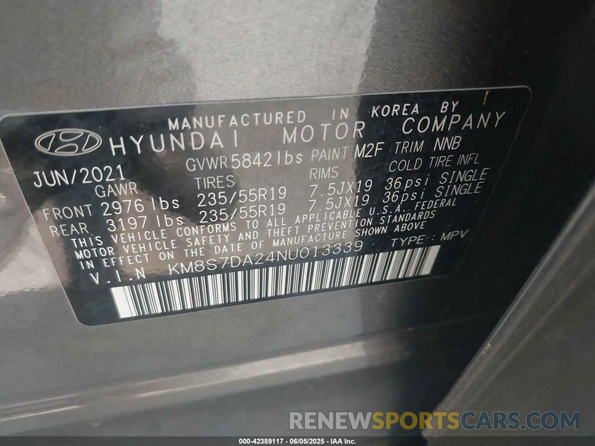 9 Photograph of a damaged car KM8S7DA24NU013339 HYUNDAI SANTA FE PLUG-IN HYBRID 2022