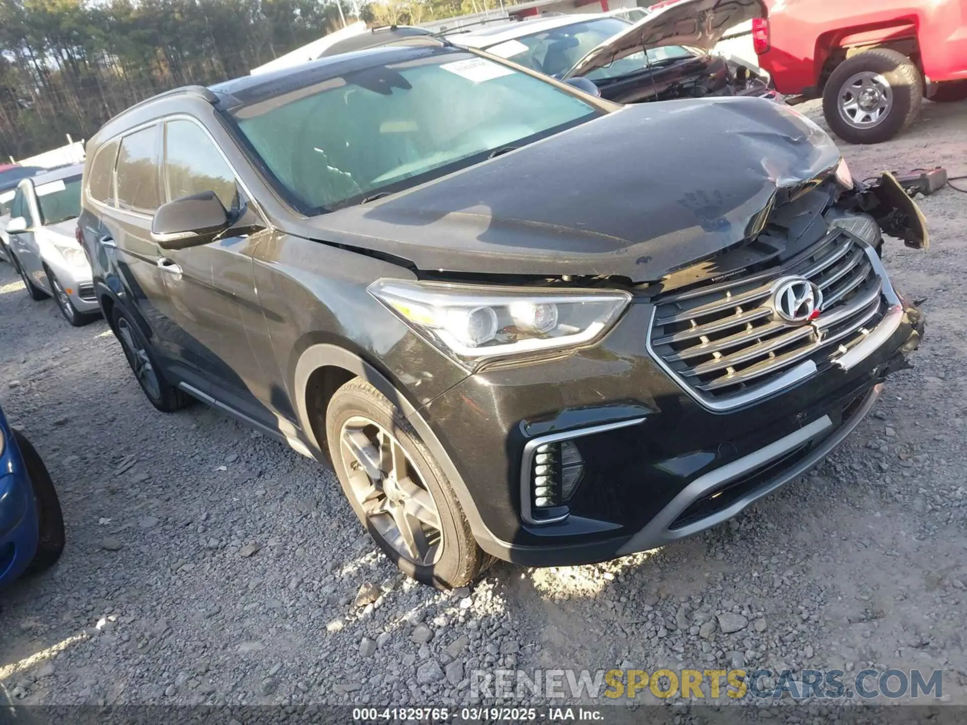 1 Photograph of a damaged car KM8SR4HF7KU304738 HYUNDAI SANTA FE XL 2019