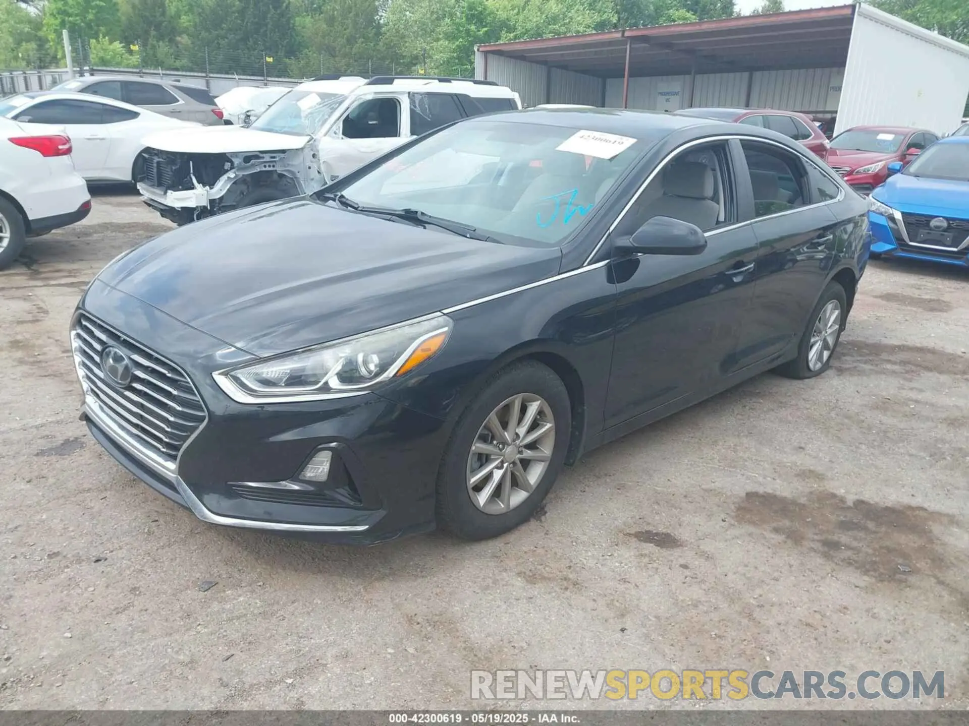 2 Photograph of a damaged car 5NPE24AF1KH804288 HYUNDAI SONATA 2019