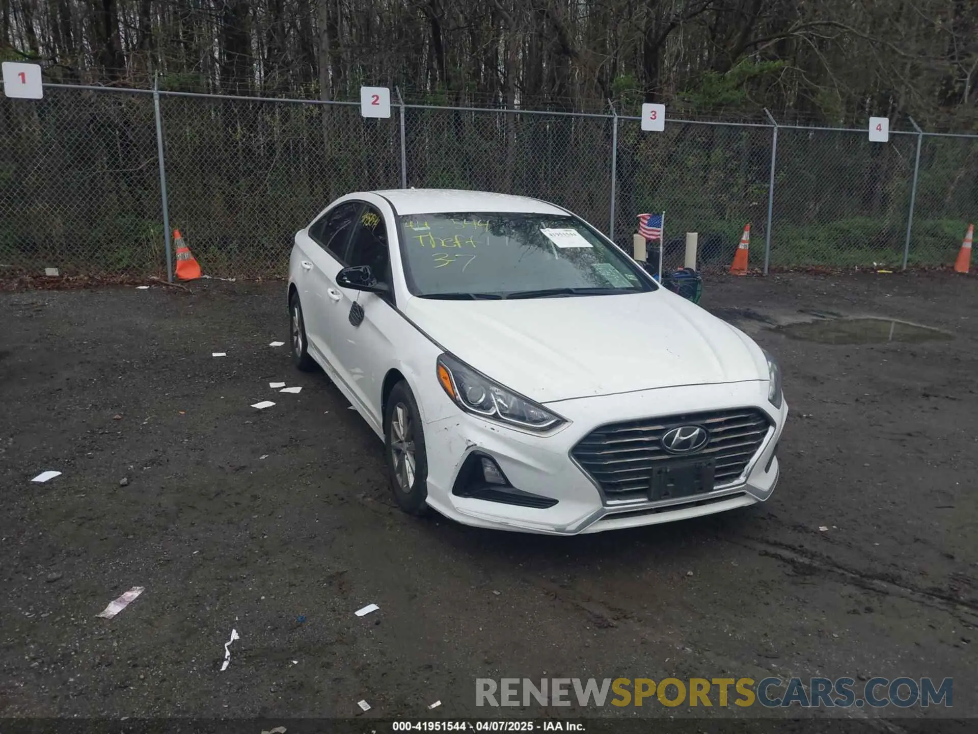 1 Photograph of a damaged car 5NPE24AF2KH788733 HYUNDAI SONATA 2019