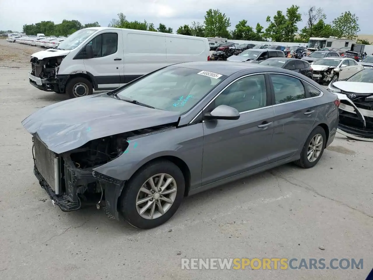 1 Photograph of a damaged car 5NPE24AF3KH763114 HYUNDAI SONATA 2019