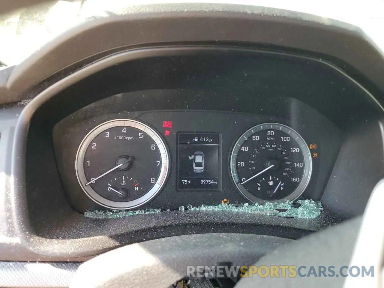 9 Photograph of a damaged car 5NPE24AF4KH733071 HYUNDAI SONATA 2019