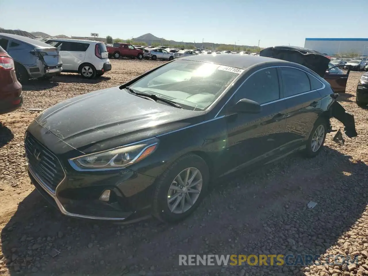 1 Photograph of a damaged car 5NPE24AF6KH741656 HYUNDAI SONATA 2019