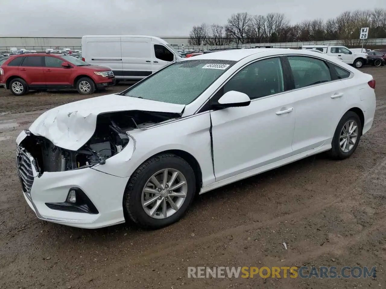 1 Photograph of a damaged car 5NPE24AF6KH756397 HYUNDAI SONATA 2019