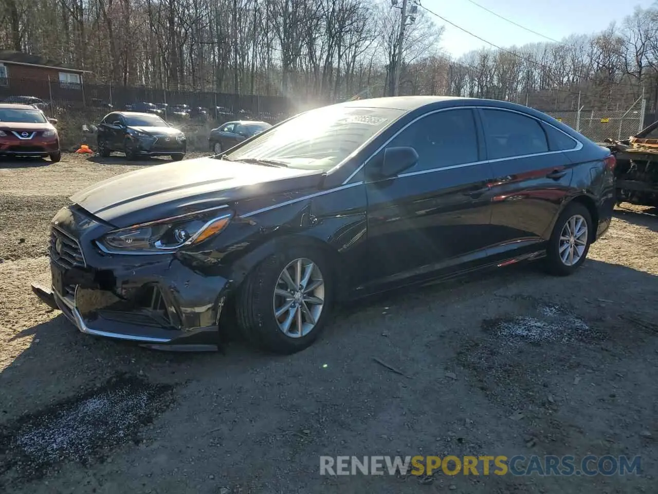 1 Photograph of a damaged car 5NPE24AF7KH751838 HYUNDAI SONATA 2019