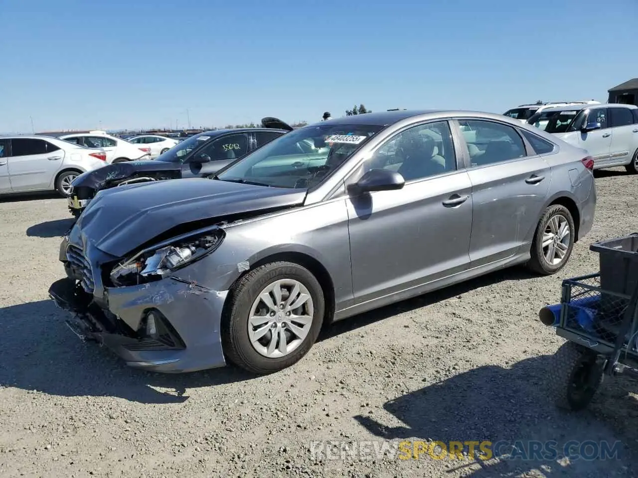 1 Photograph of a damaged car 5NPE24AF8KH779065 HYUNDAI SONATA 2019