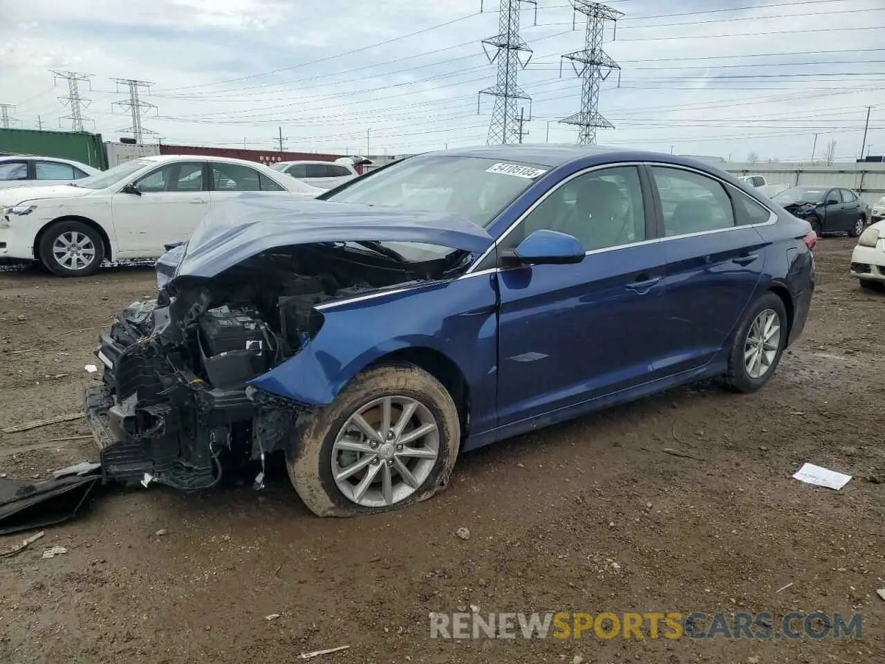 1 Photograph of a damaged car 5NPE24AF8KH790597 HYUNDAI SONATA 2019