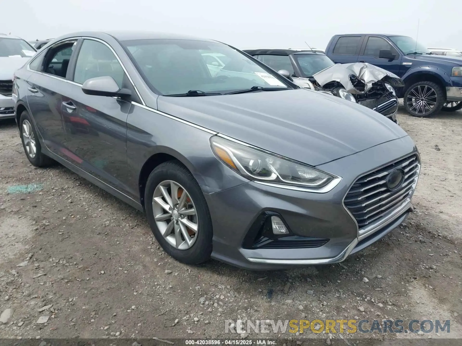1 Photograph of a damaged car 5NPE24AFXKH740882 HYUNDAI SONATA 2019