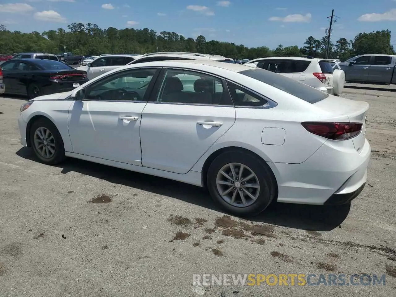 2 Photograph of a damaged car 5NPE24AFXKH764891 HYUNDAI SONATA 2019