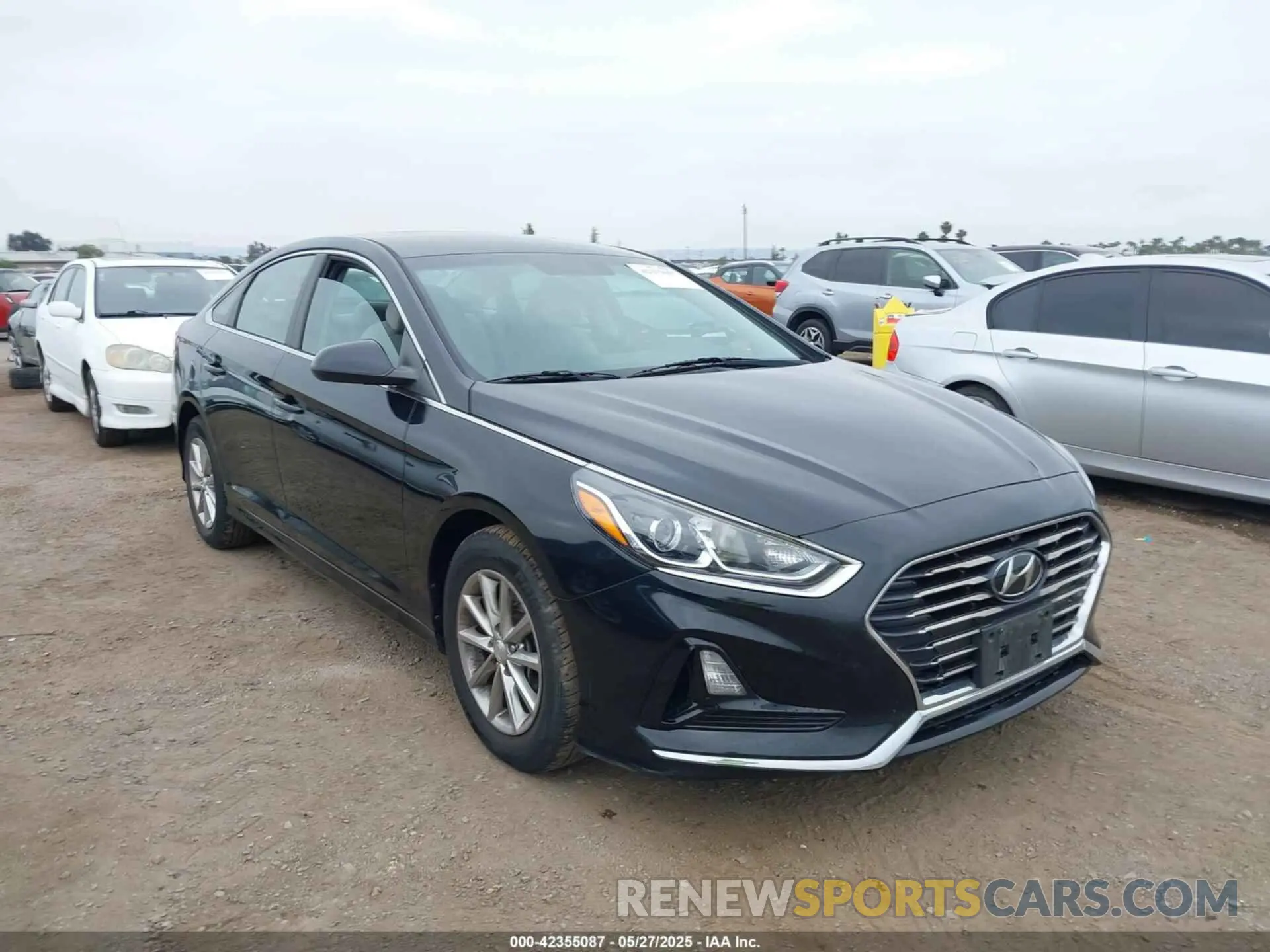 1 Photograph of a damaged car 5NPE24AFXKH802555 HYUNDAI SONATA 2019