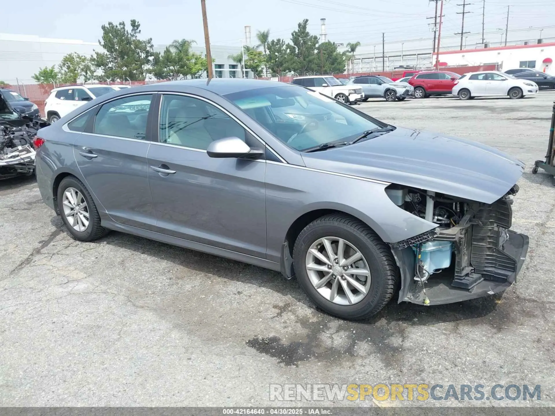 1 Photograph of a damaged car 5NPE24AFXKH814401 HYUNDAI SONATA 2019