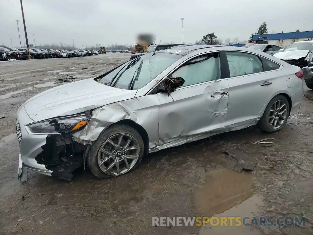1 Photograph of a damaged car 5NPE34ABXKH795052 HYUNDAI SONATA 2019