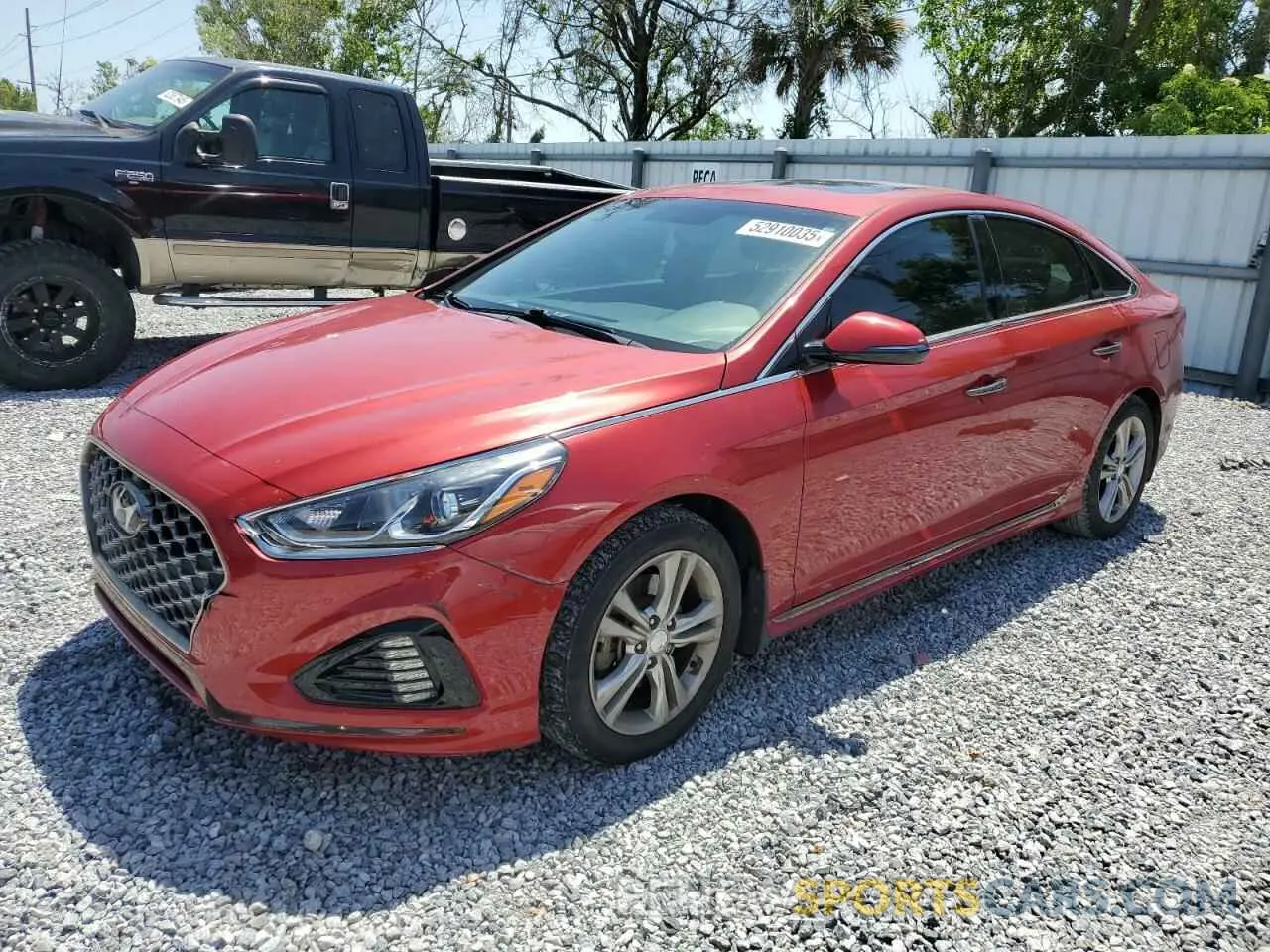 1 Photograph of a damaged car 5NPE34AF2KH736113 HYUNDAI SONATA 2019