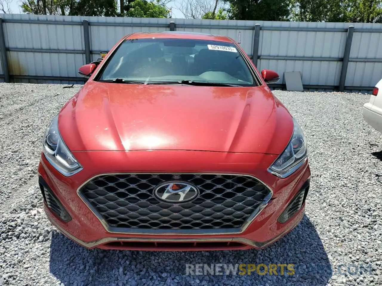 5 Photograph of a damaged car 5NPE34AF2KH736113 HYUNDAI SONATA 2019