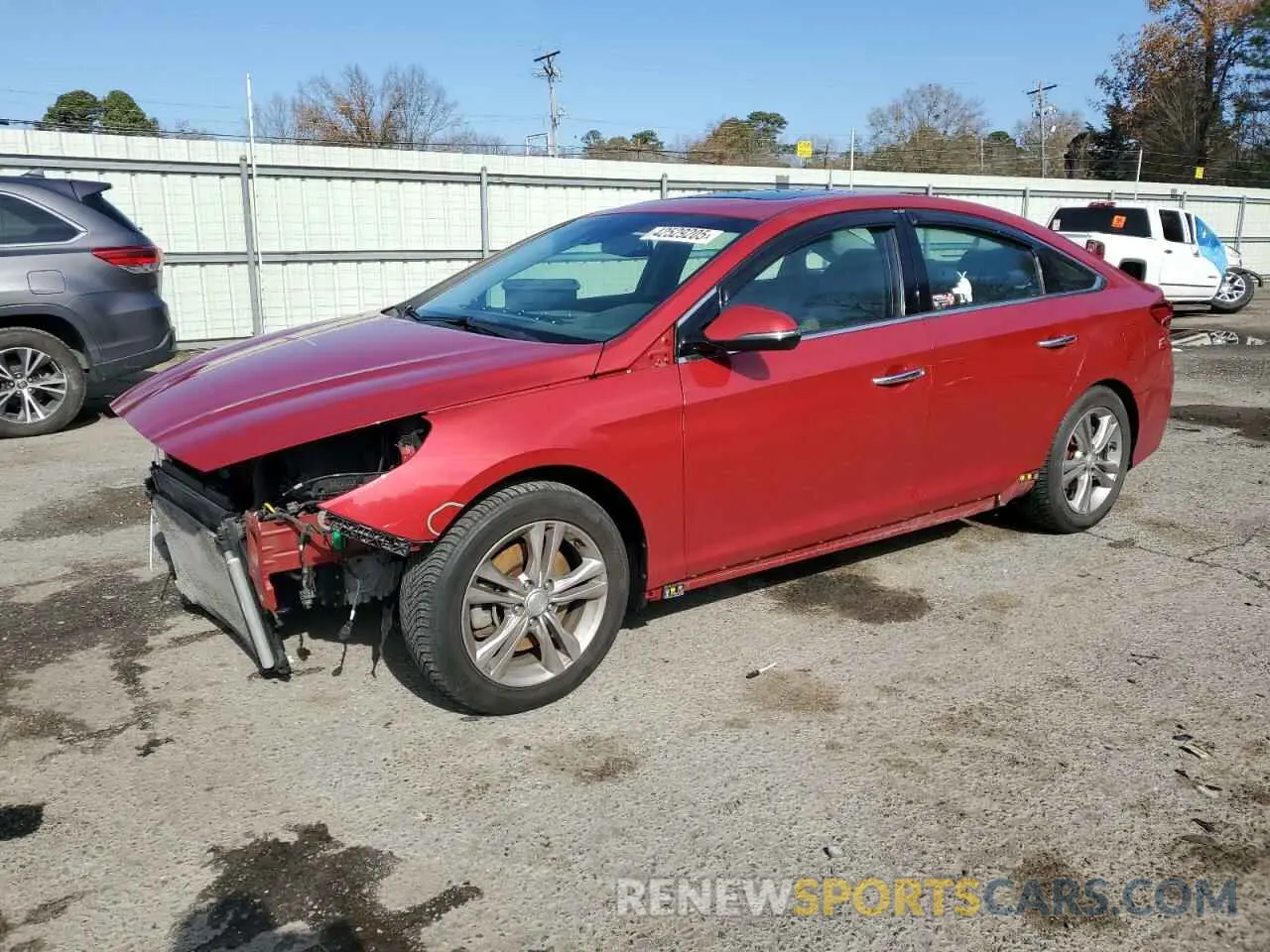 1 Photograph of a damaged car 5NPE34AF7KH750539 HYUNDAI SONATA 2019