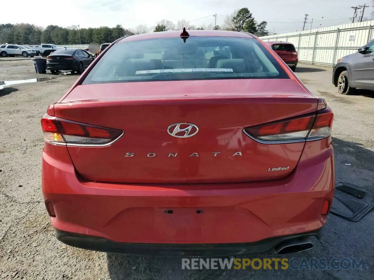 6 Photograph of a damaged car 5NPE34AF7KH750539 HYUNDAI SONATA 2019