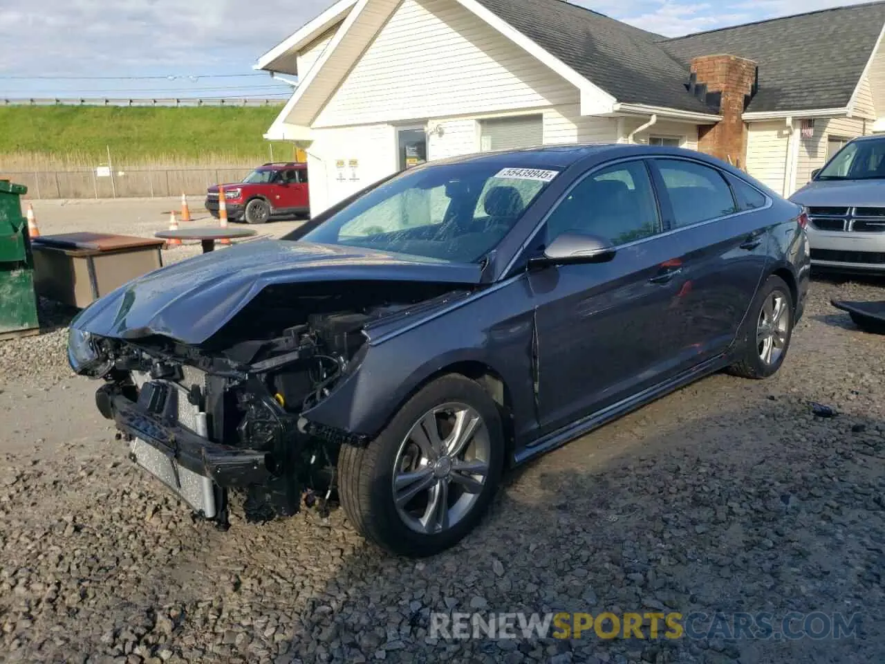1 Photograph of a damaged car 5NPE34AF9KH815763 HYUNDAI SONATA 2019
