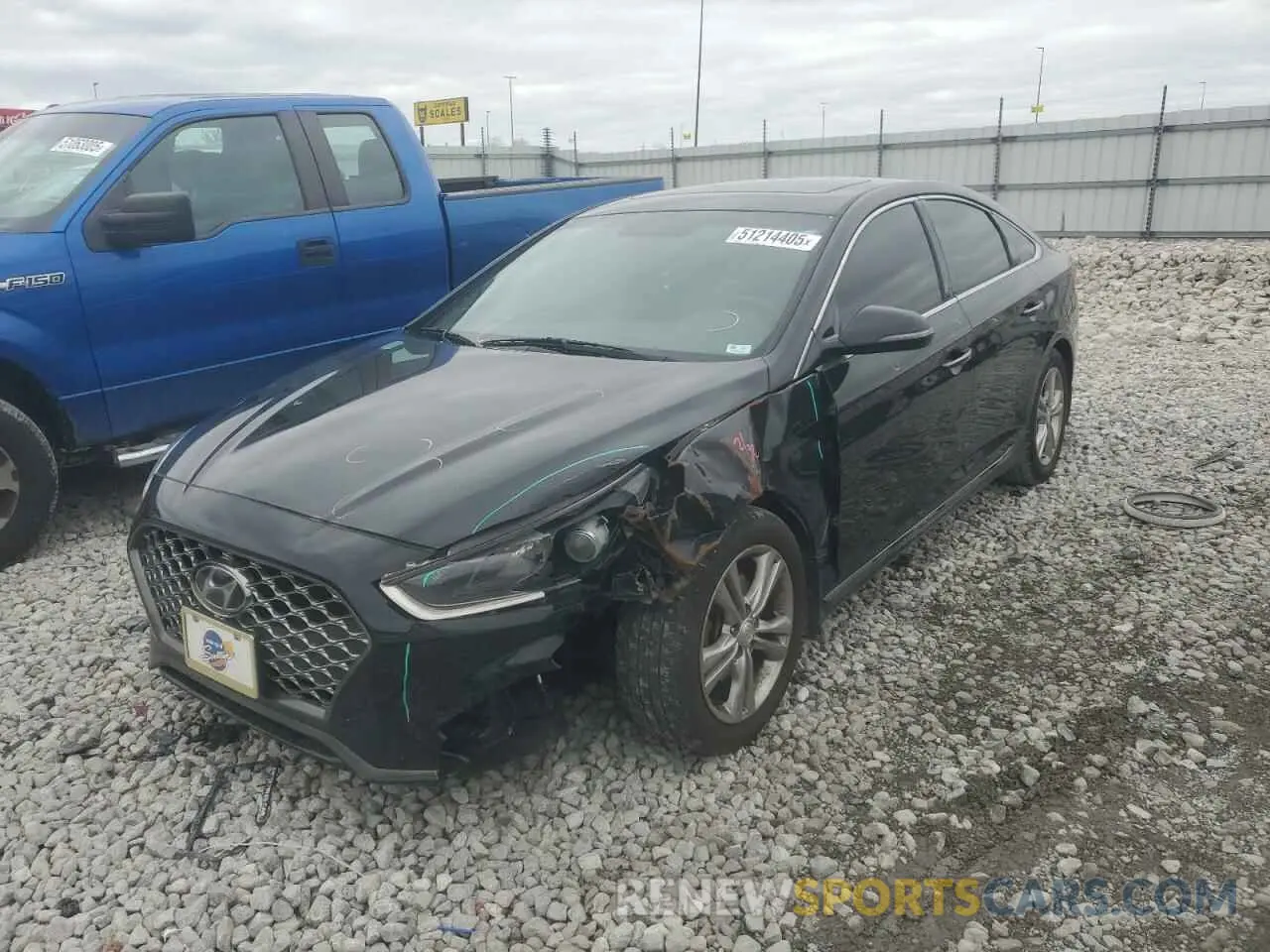 1 Photograph of a damaged car 5NPE34AFXKH774463 HYUNDAI SONATA 2019