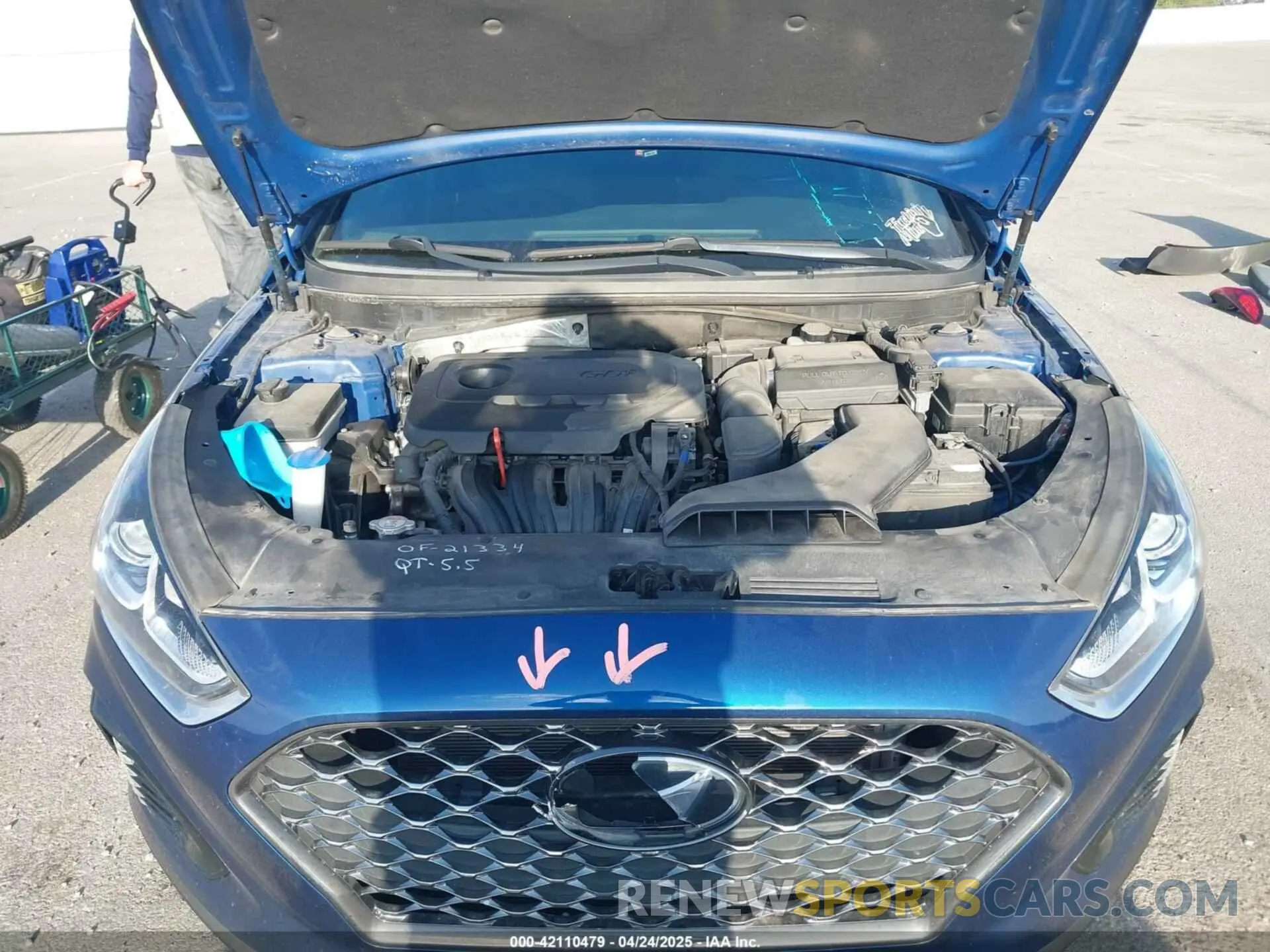 10 Photograph of a damaged car 5NPE34AFXKH794423 HYUNDAI SONATA 2019