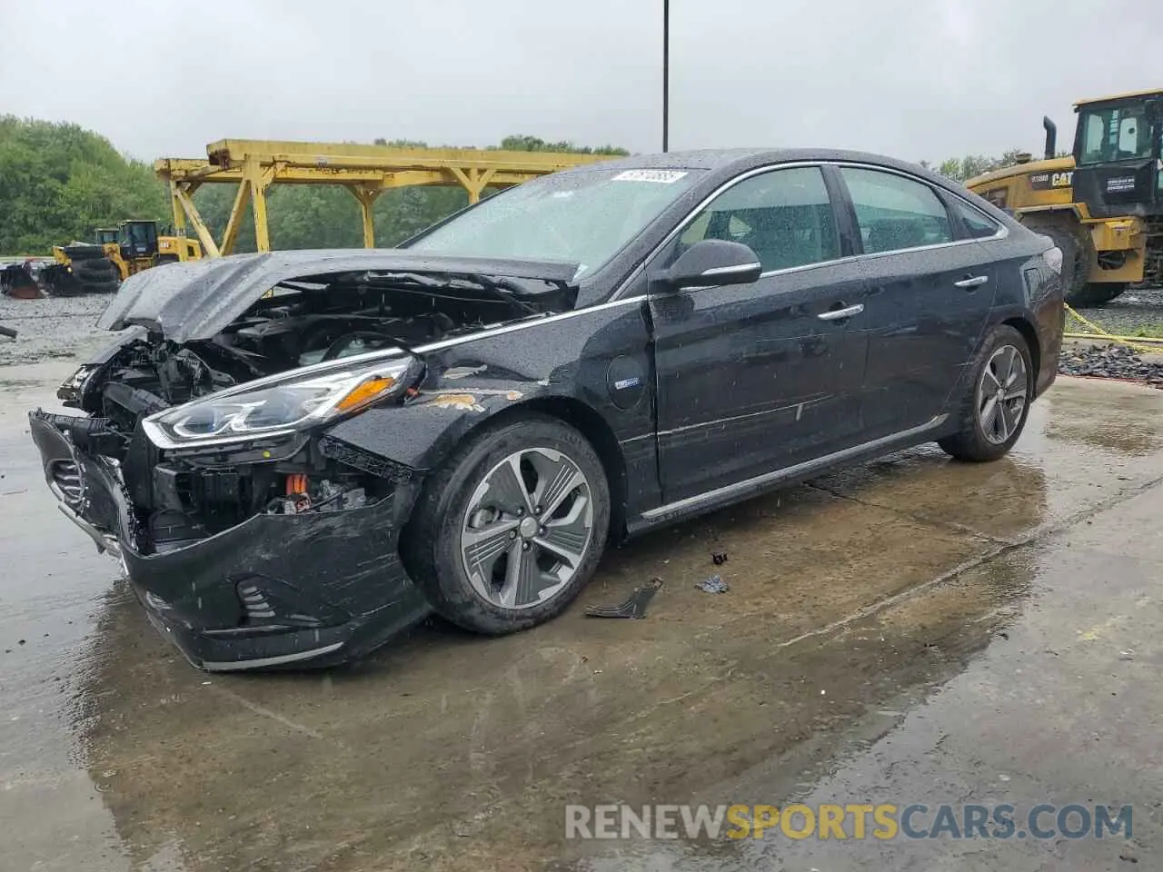 1 Photograph of a damaged car KMHE54L25KA093361 HYUNDAI SONATA 2019