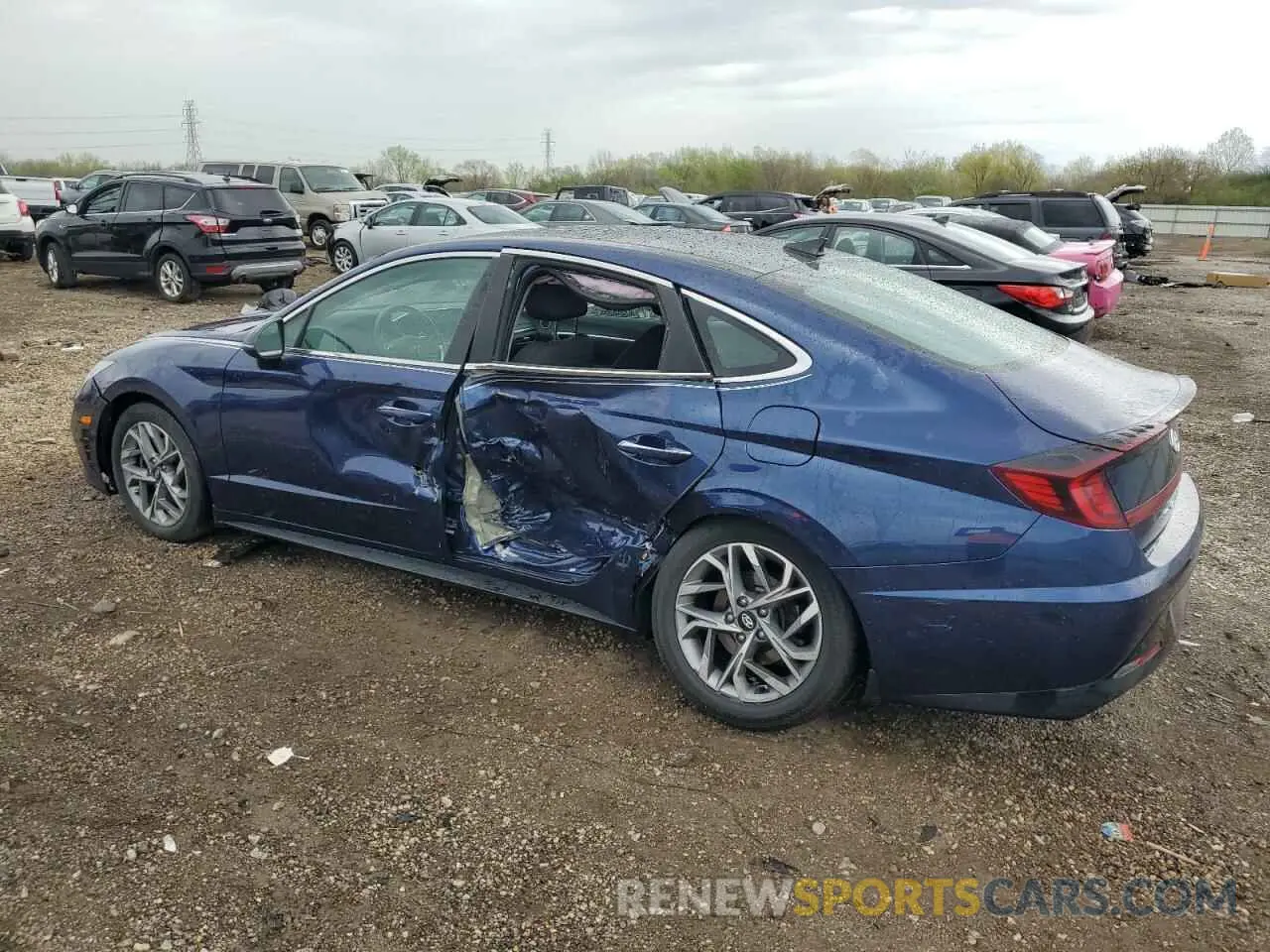 2 Photograph of a damaged car 5NPEF4JA1LH042834 HYUNDAI SONATA 2020