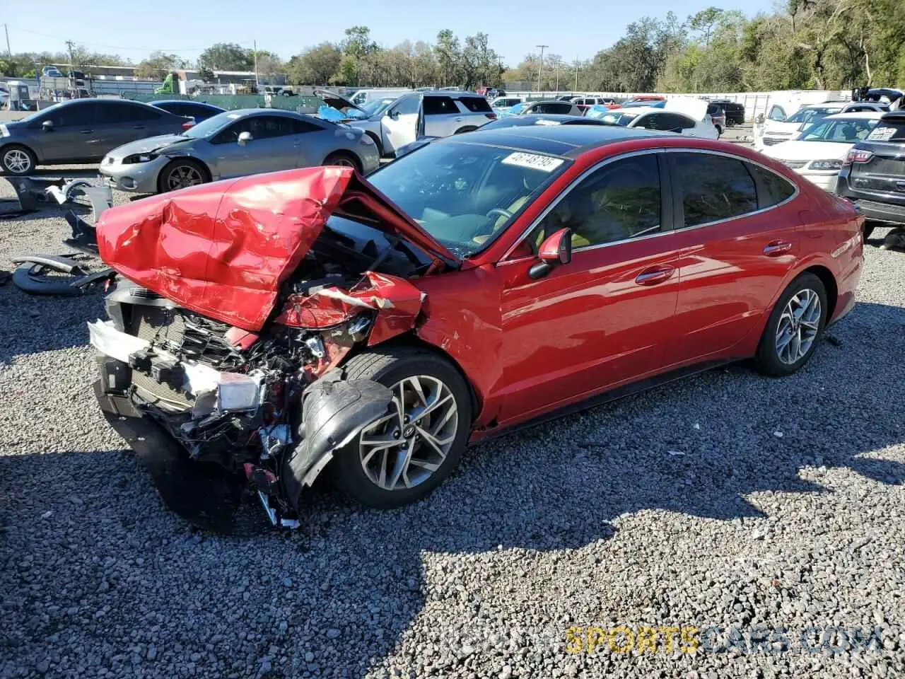 1 Photograph of a damaged car 5NPEF4JA6LH003219 HYUNDAI SONATA 2020