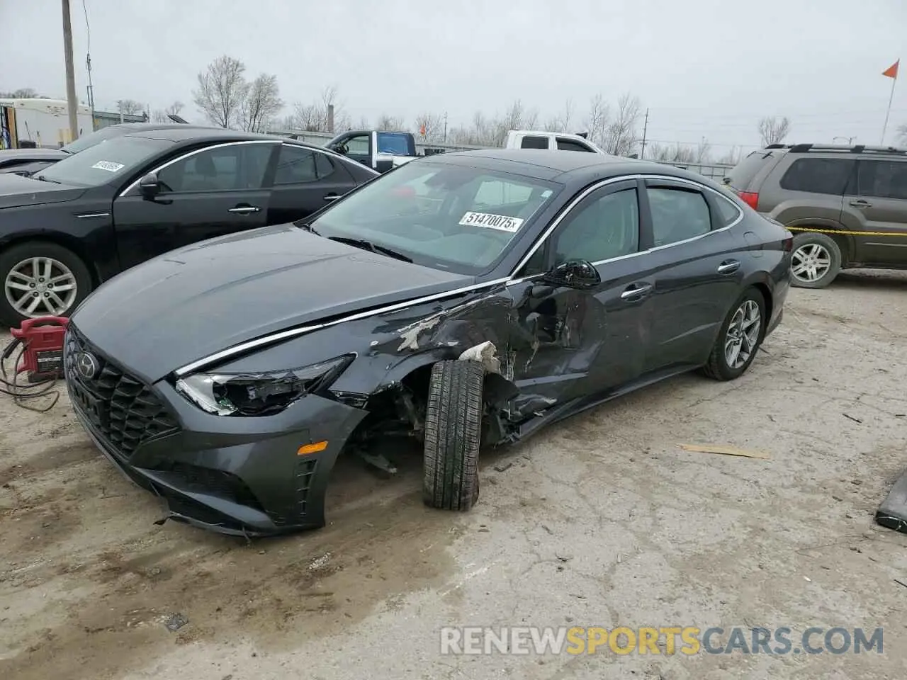 1 Photograph of a damaged car 5NPEF4JA0MH079844 HYUNDAI SONATA 2021