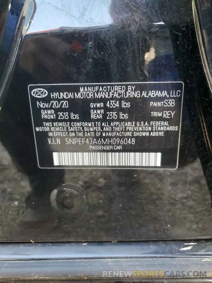 13 Photograph of a damaged car 5NPEF4JA6MH096048 HYUNDAI SONATA 2021