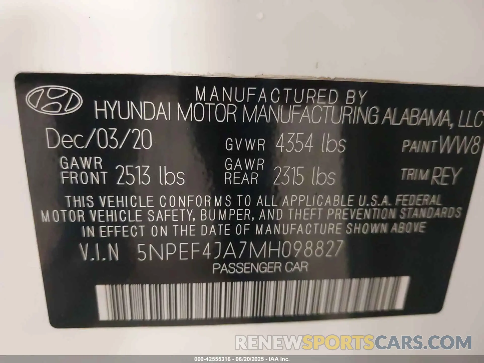 9 Photograph of a damaged car 5NPEF4JA7MH098827 HYUNDAI SONATA 2021