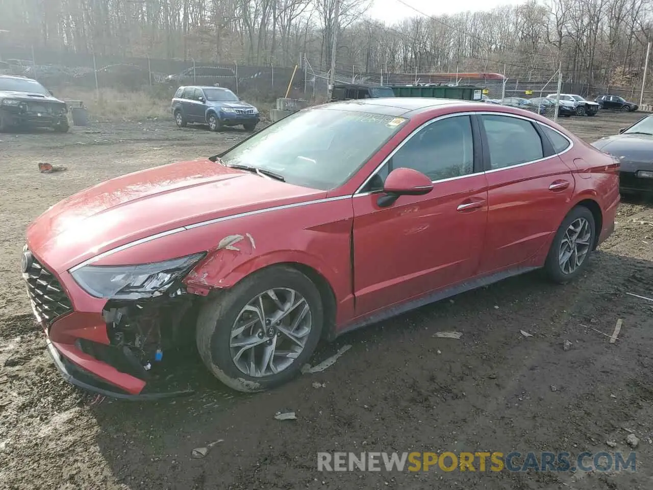 1 Photograph of a damaged car 5NPEF4JA8MH119264 HYUNDAI SONATA 2021