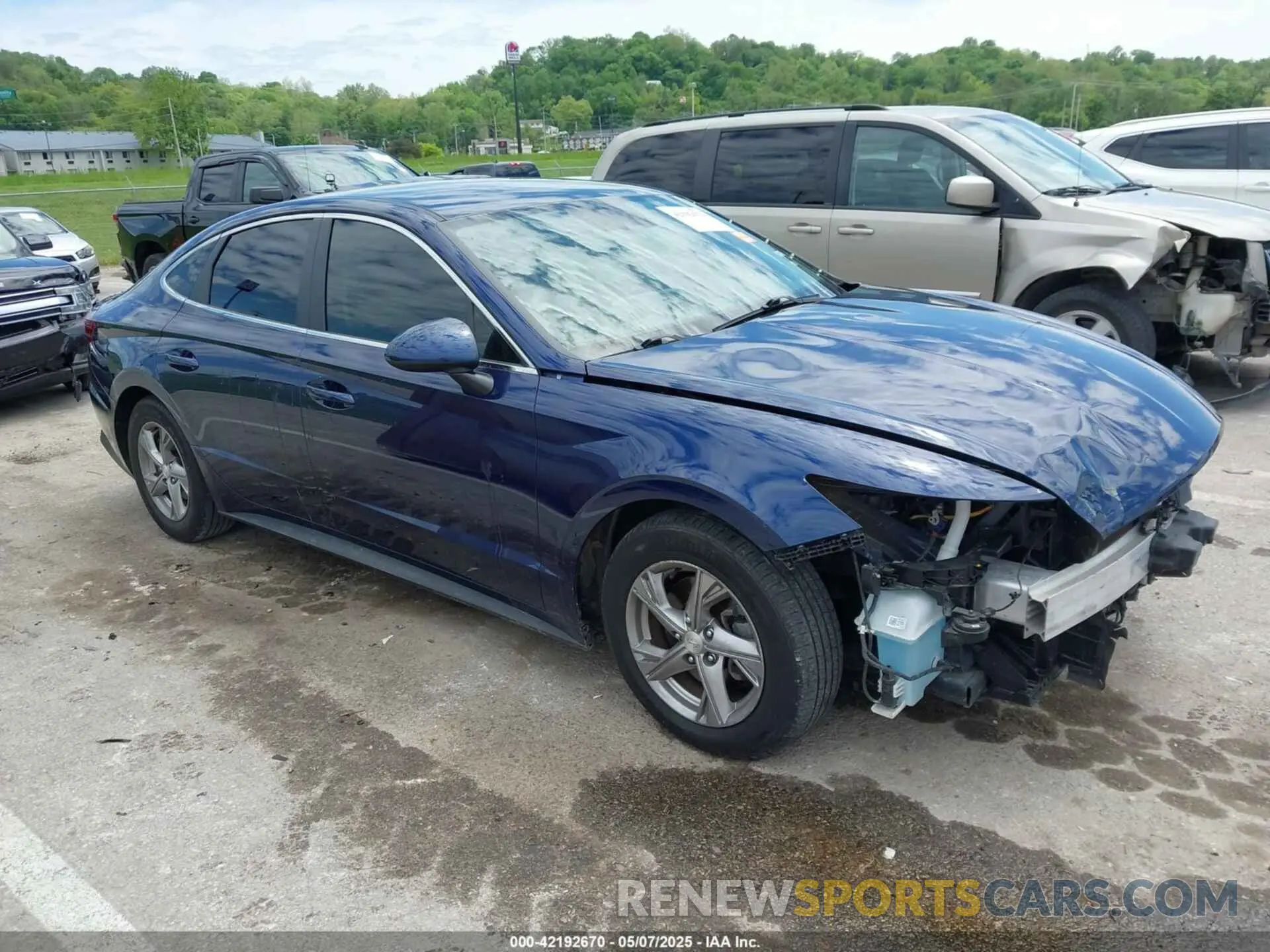1 Photograph of a damaged car 5NPEG4JA0MH074639 HYUNDAI SONATA 2021