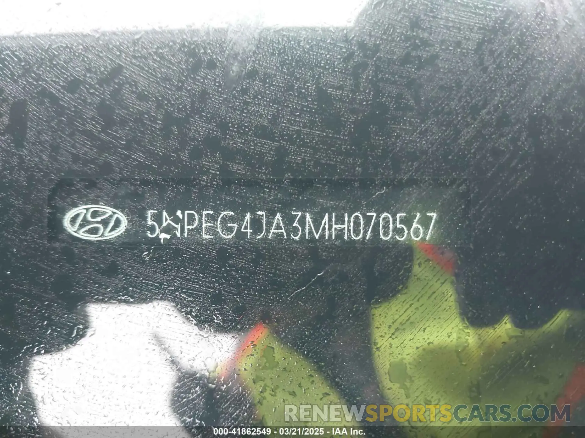 9 Photograph of a damaged car 5NPEG4JA3MH070567 HYUNDAI SONATA 2021