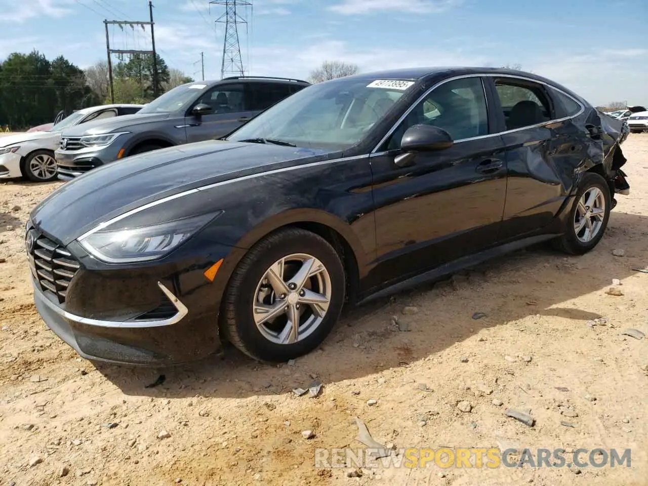 1 Photograph of a damaged car 5NPEG4JA3MH128337 HYUNDAI SONATA 2021
