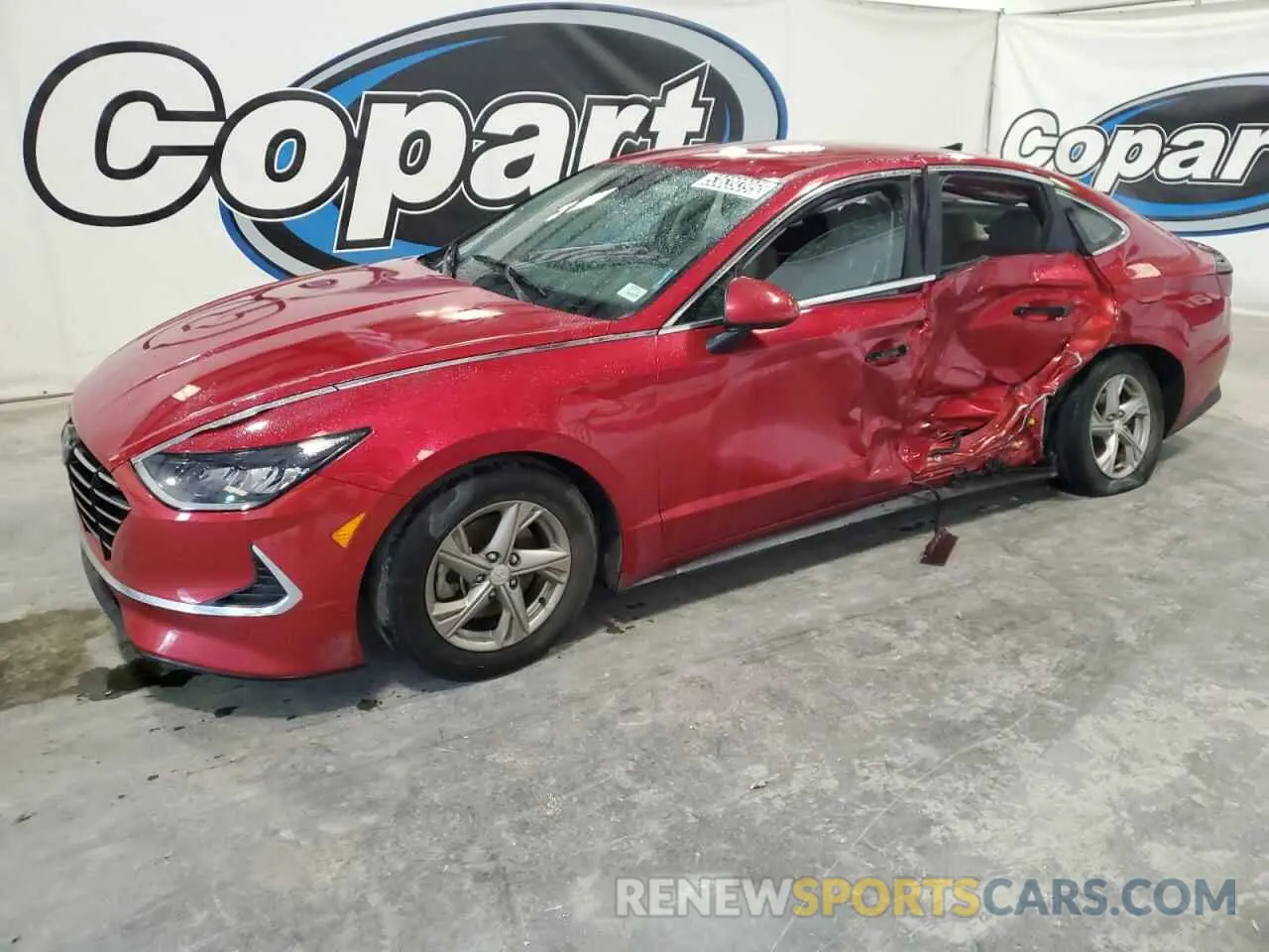 1 Photograph of a damaged car 5NPEG4JA7MH118572 HYUNDAI SONATA 2021