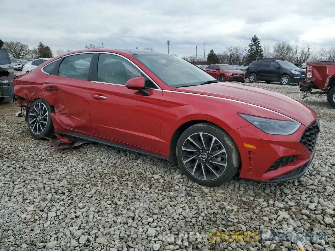 4 Photograph of a damaged car 5NPEH4J20MH090314 HYUNDAI SONATA 2021