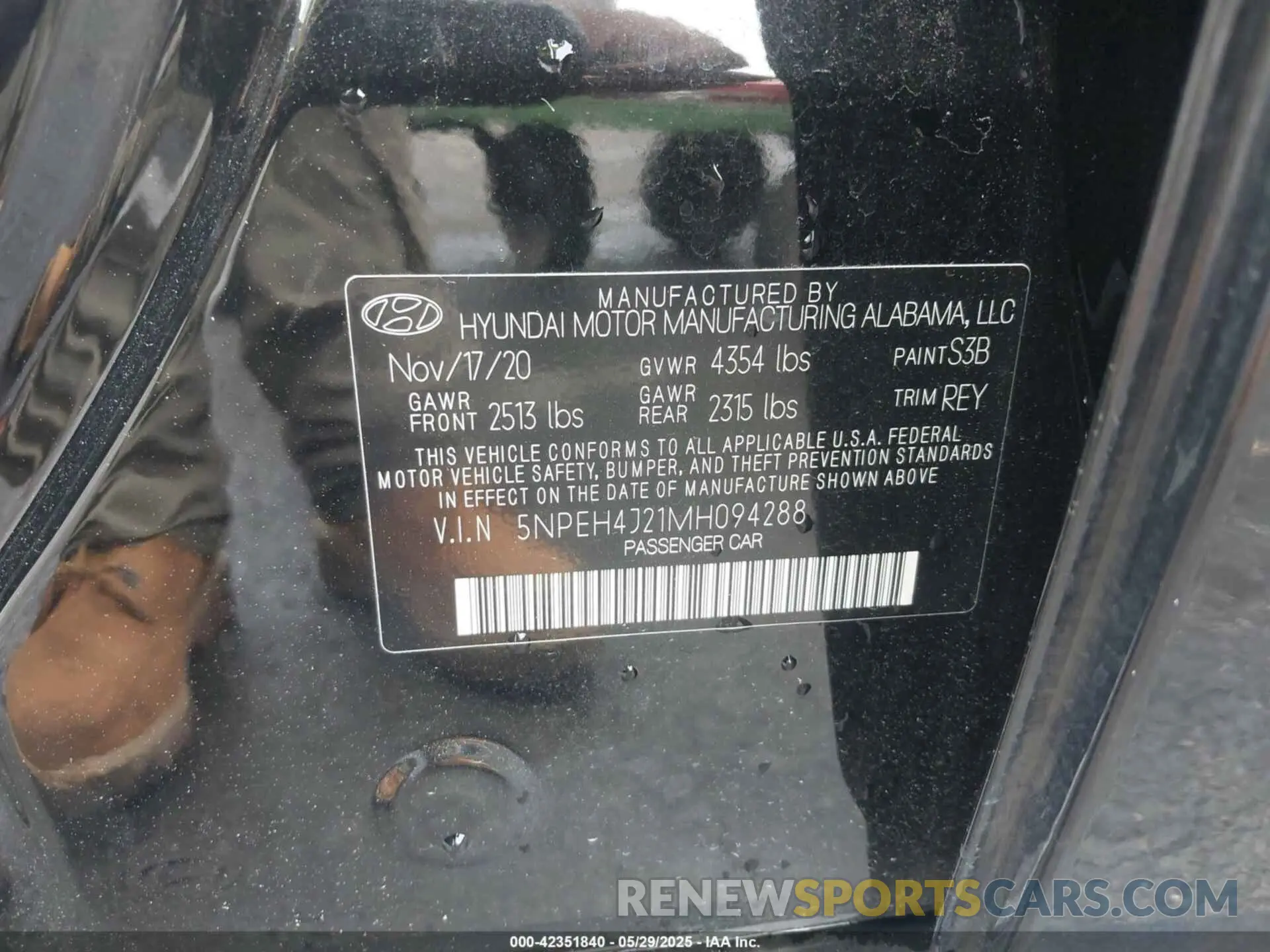 9 Photograph of a damaged car 5NPEH4J21MH094288 HYUNDAI SONATA 2021