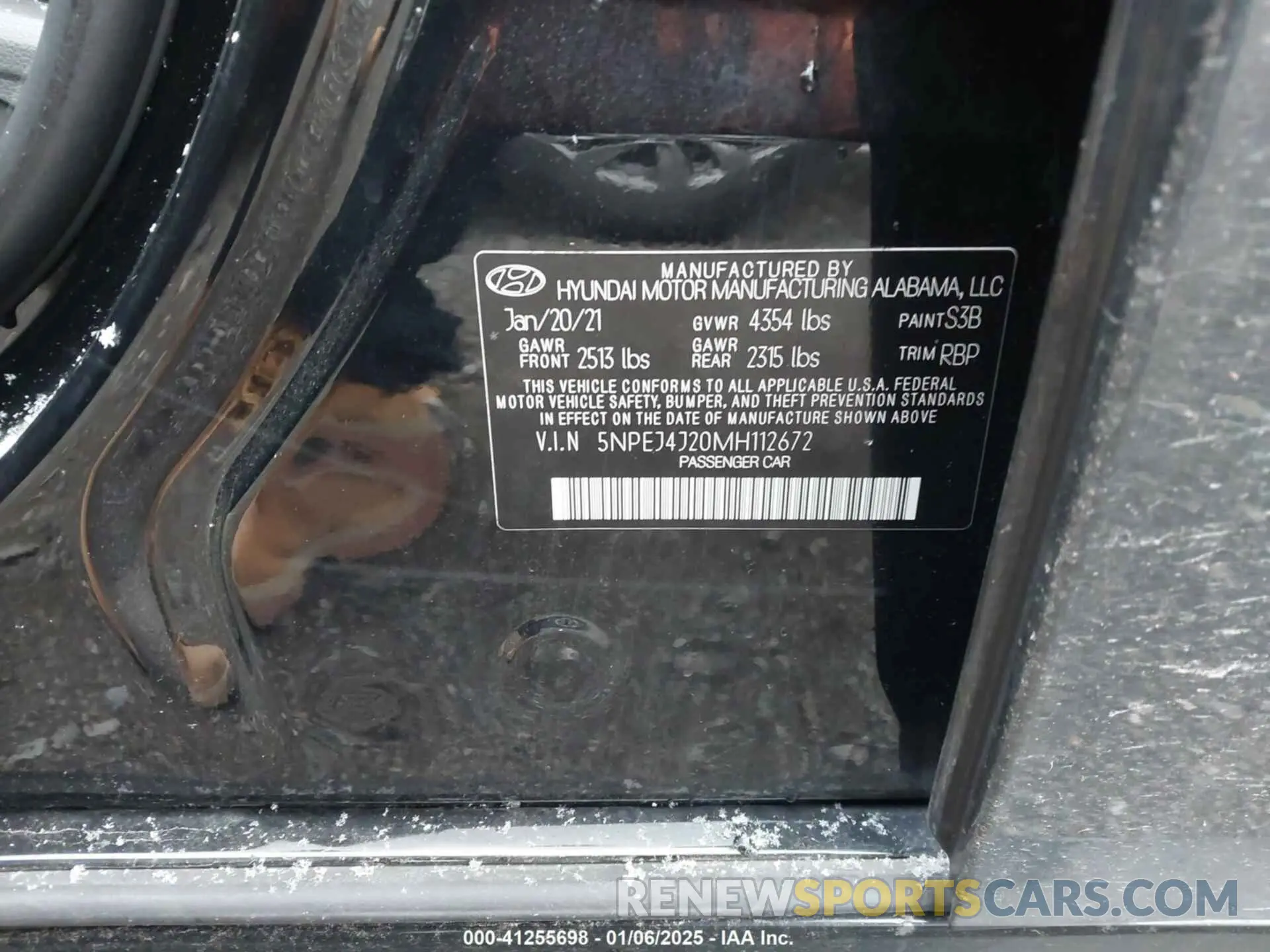 9 Photograph of a damaged car 5NPEJ4J20MH112672 HYUNDAI SONATA 2021