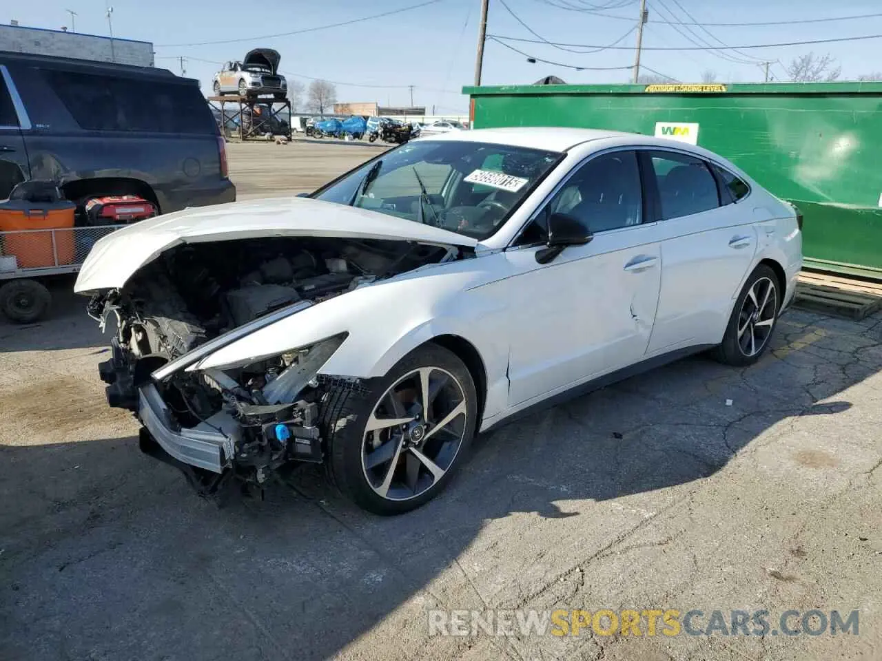 1 Photograph of a damaged car 5NPEJ4J24MH074699 HYUNDAI SONATA 2021