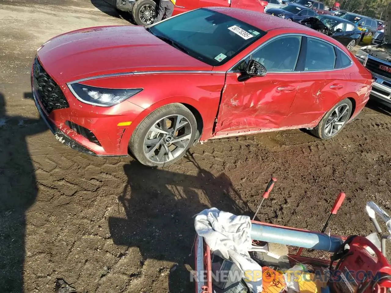 1 Photograph of a damaged car 5NPEJ4J25MH100341 HYUNDAI SONATA 2021