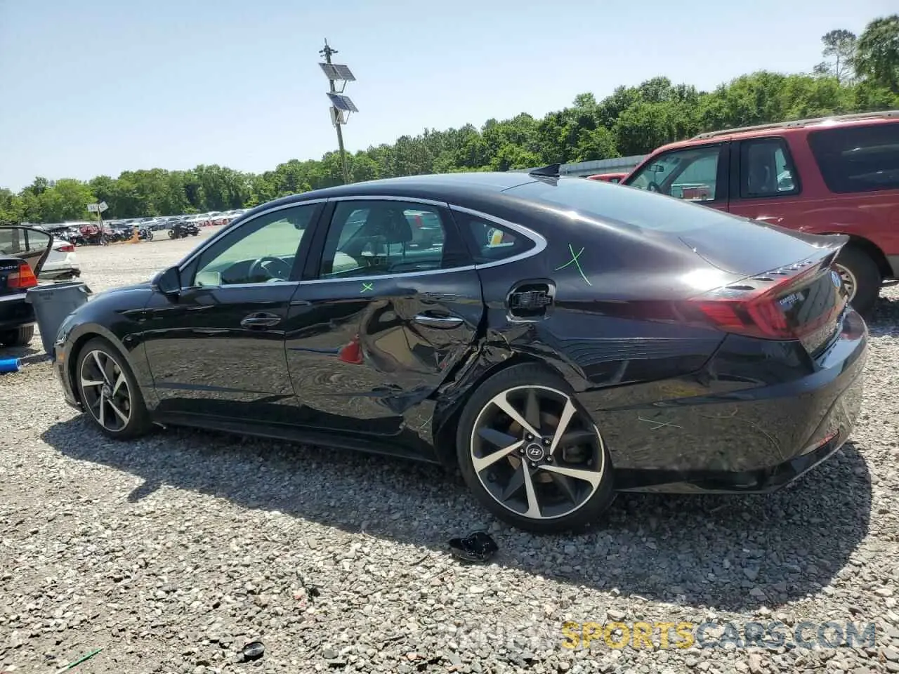 2 Photograph of a damaged car 5NPEJ4J27MH132384 HYUNDAI SONATA 2021