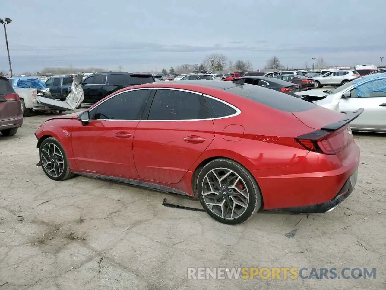 2 Photograph of a damaged car 5NPEK4JC2MH130953 HYUNDAI SONATA 2021